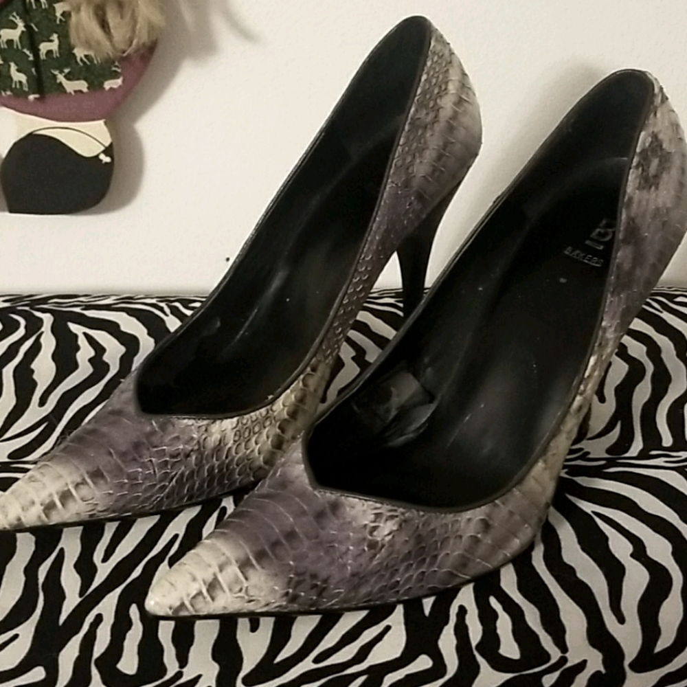 Gray snake skin